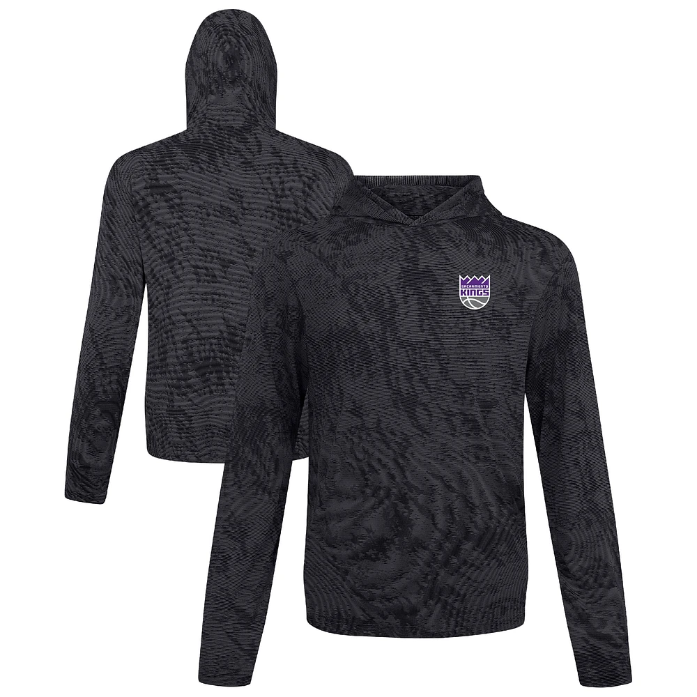 Sweat à capuche plateforme noir Levelwear pour homme des Sacramento Kings