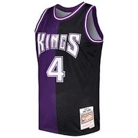 Men's Mitchell & Ness Chris Webber Purple/Black Sacramento Kings Hardwood Classics 2000/01 Split Swingman Jersey