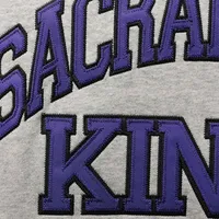 Men's Mitchell & Ness Jason Williams Heathered Gray Sacramento Kings Big Tall Name Number Pullover Hoodie