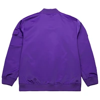 Men's Mitchell & Ness Purple Sacramento Kings Hardwood Classics Nights Team Leader Satin Full-Zip Jacket