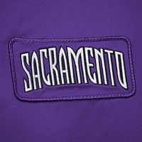 Men's Mitchell & Ness Purple Sacramento Kings Hardwood Classics Nights Team Leader Satin Full-Zip Jacket