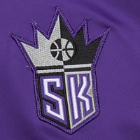 Men's Mitchell & Ness Purple Sacramento Kings Hardwood Classics Nights Team Leader Satin Full-Zip Jacket