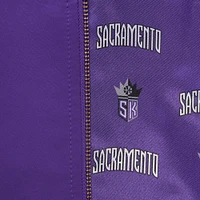 Men's Mitchell & Ness Purple Sacramento Kings Hardwood Classics Nights Team Leader Satin Full-Zip Jacket