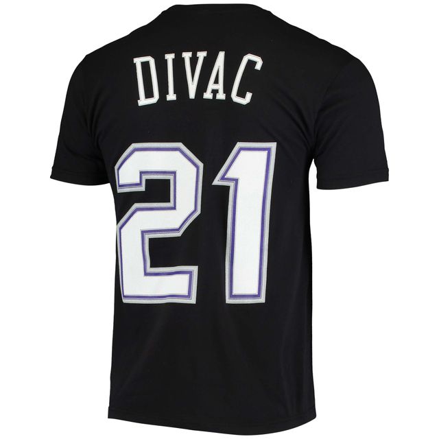 T-shirt avec nom et numéro de point Mitchell & Ness Vlade Divac pour hommes, noir, Sacramento Kings, Hardwood Classics