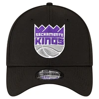 Men's New Era Black Sacramento Kings Logo 39THIRTY Flex Hat
