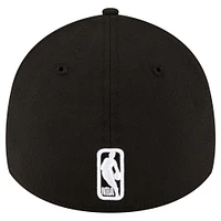 Men's New Era Black Sacramento Kings Logo 39THIRTY Flex Hat