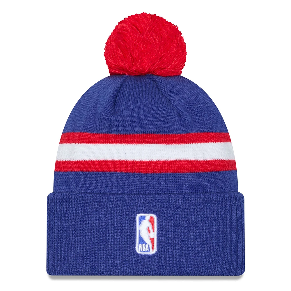 Men's New Era  Blue Sacramento Kings 2024/25 City Edition Cuffed Knit Hat with Pom
