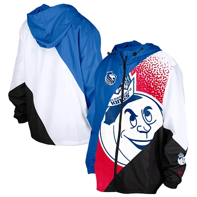 Veste coupe-vent entièrement zippée Sacramento Kings City Edition 2024/25 bleue New Era pour homme