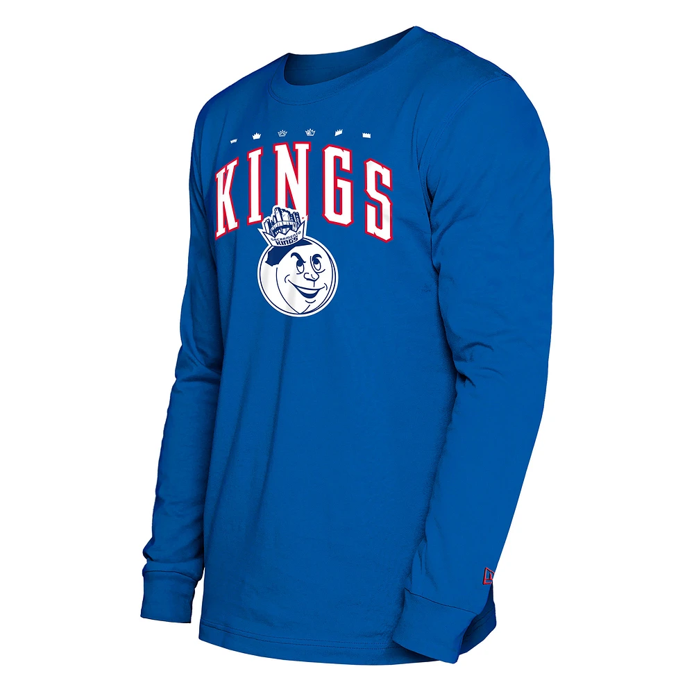 Men's New Era  Blue Sacramento Kings 2024/25 City Edition Long Sleeve T-Shirt