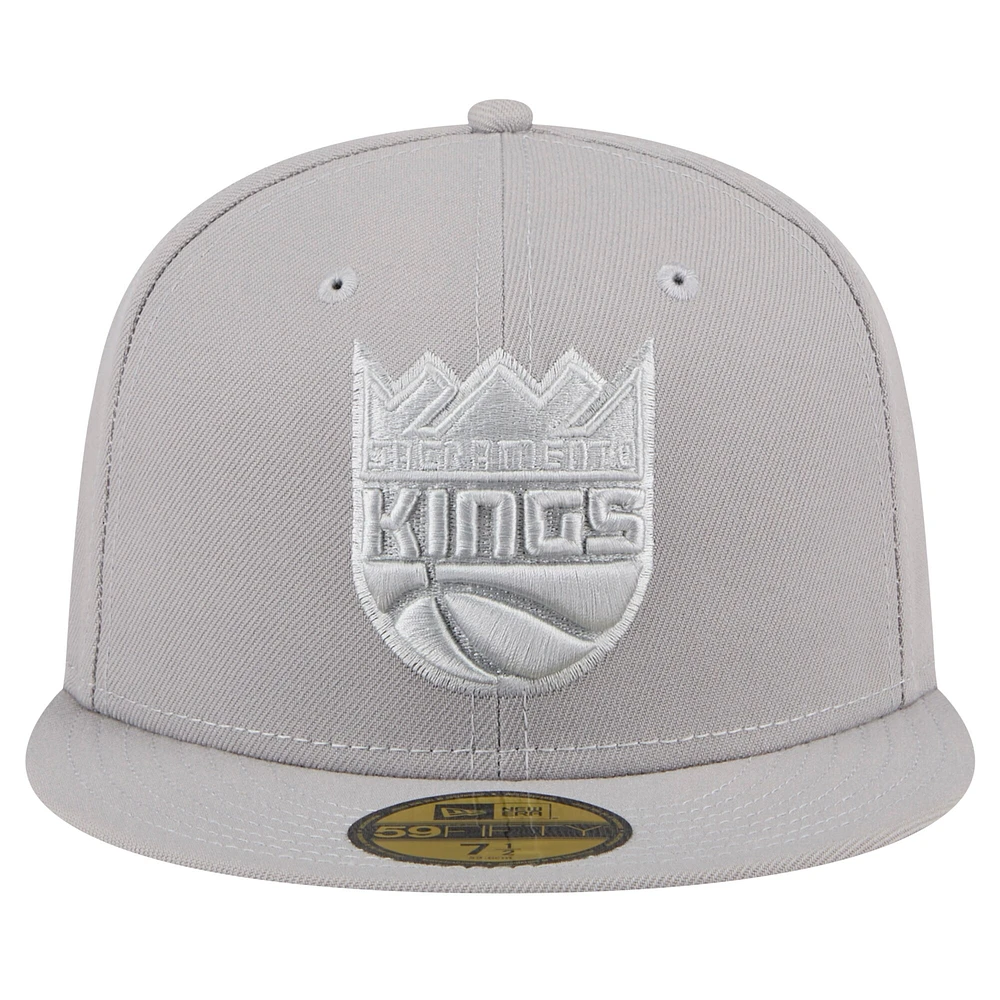 Men's New Era Gray Sacramento Kings Color Pack 59FIFTY Fitted Hat