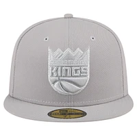 Men's New Era Gray Sacramento Kings Color Pack 59FIFTY Fitted Hat