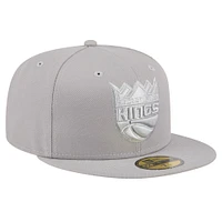 Men's New Era Gray Sacramento Kings Color Pack 59FIFTY Fitted Hat