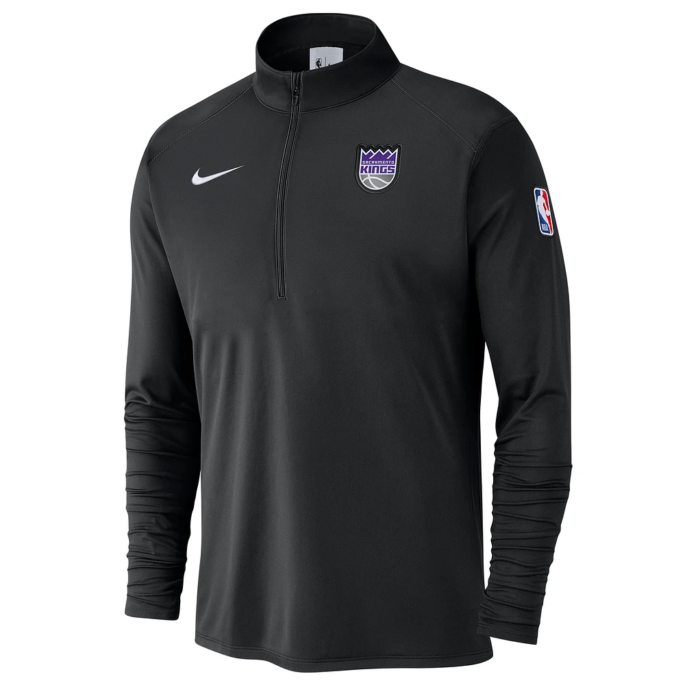 Men's Nike Black Sacramento Kings 2024/25 Courtside Performance Half-Zip Top
