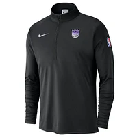 Men's Nike Black Sacramento Kings 2024/25 Courtside Performance Half-Zip Top