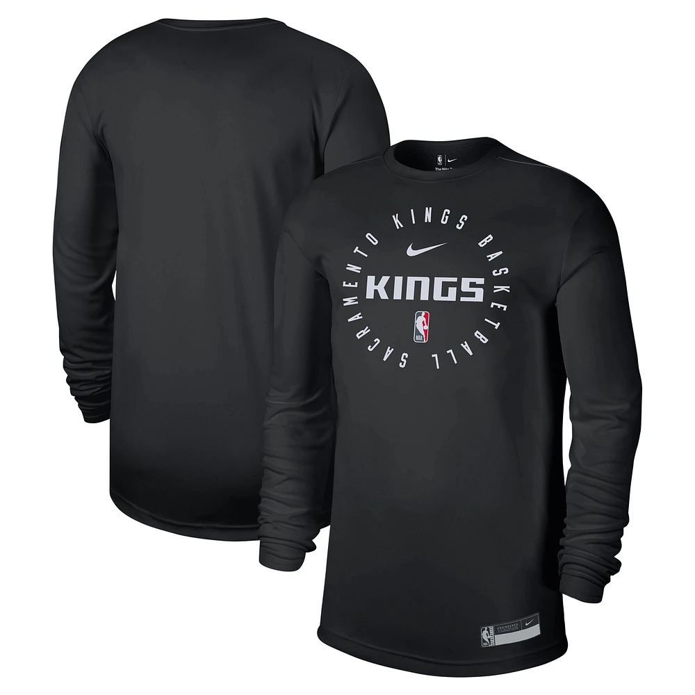 Men's Nike Black Sacramento Kings 2024/25 Legend On-Court Practice Long Sleeve T-Shirt