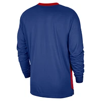 Men's Nike Blue Sacramento Kings 2024/25 City Edition Authentic Pregame Performance Long Sleeve Shooting T-Shirt