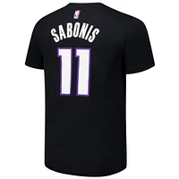 Men's Nike Domantas Sabonis Black Sacramento Kings Icon Edition Name & Number T-Shirt