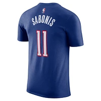 Men's Nike Domantas Sabonis Blue Sacramento Kings 2024/25 City Edition Name & Number T-Shirt
