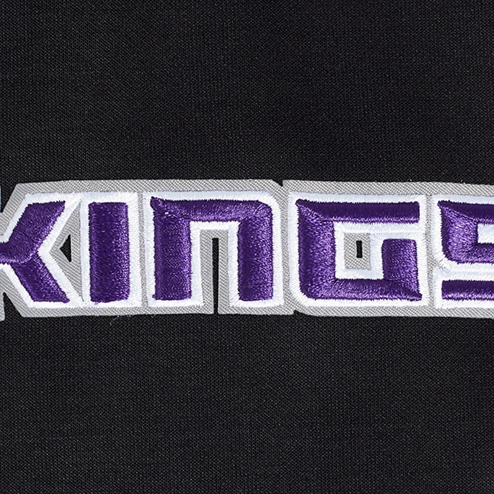Men's Pro Standard Black Sacramento Kings Split Logo Pullover Hoodie