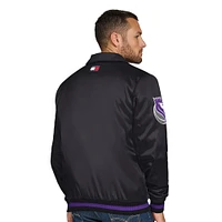 Veste universitaire à boutons-pression et appliqués en point de chaînette Jacob pour homme Tommy Jeans Purple Sacramento Kings