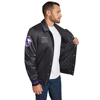Veste universitaire à boutons-pression et appliqués en point de chaînette Jacob pour homme Tommy Jeans Purple Sacramento Kings