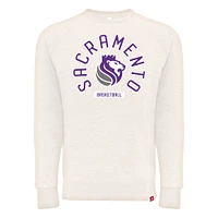 Unisex Sportiqe Cream Sacramento Kings Harmon Super Soft Tri-Blend Raglan Pullover Sweatshirt