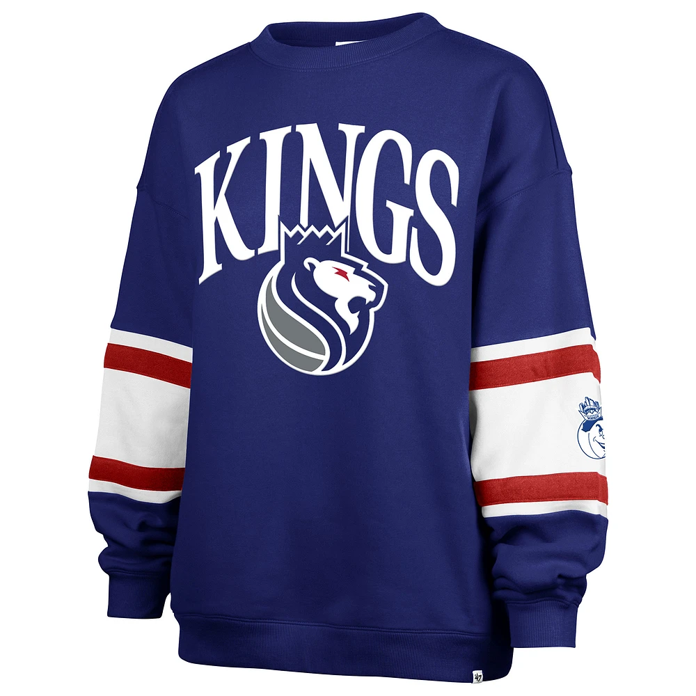 Women's '47 Royal Sacramento Kings 2024/25 City Edition Steadfast Paneled Pullover Sweatshirt
