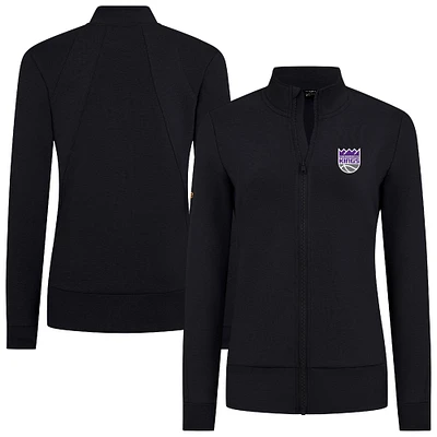 Veste zippée intégrale noire Shine pour femme Levelwear des Sacramento Kings