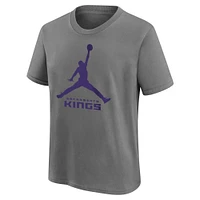 Youth Jordan Brand Steel Sacramento Kings Essential Jumpman Logo T-Shirt