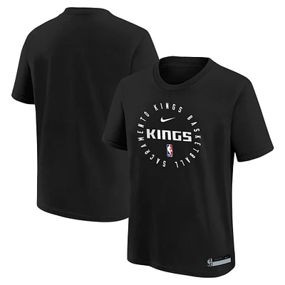T-shirt Nike noir pour jeunes Sacramento Kings Practice Legend