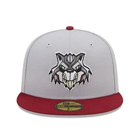 Casquette ajustée 59FIFTY Marvel x Minor League des Sacramento River Cats New Era pour homme, gris/rouge