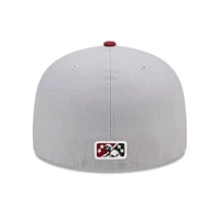 Casquette ajustée 59FIFTY Marvel x Minor League des Sacramento River Cats New Era pour homme, gris/rouge