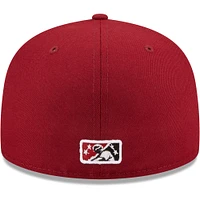 Men's New Era Red Sacramento River Cats Authentic Collection 59FIFTY Fitted Hat