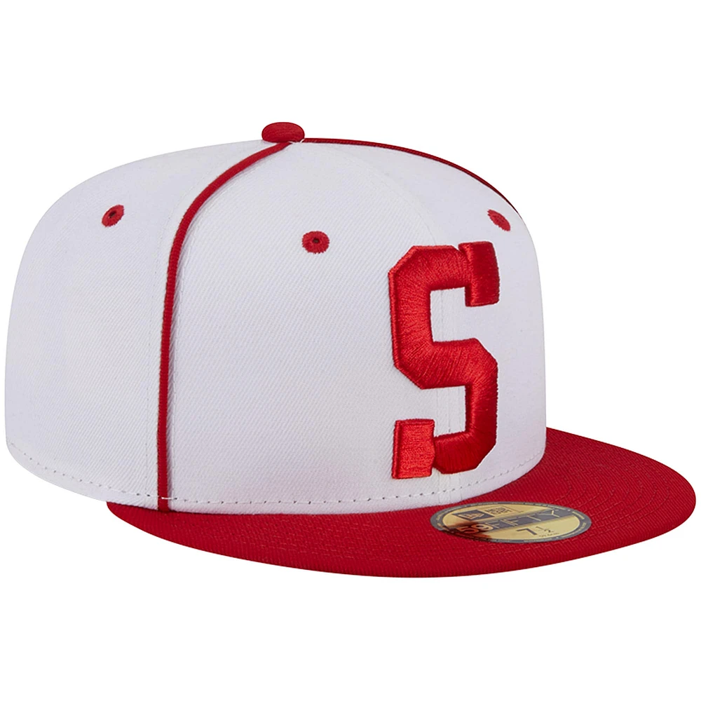 Men's New Era White Sacramento River Cats Theme Nights Solons  59FIFTY Fitted Hat
