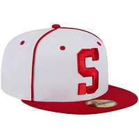 Men's New Era White Sacramento River Cats Theme Nights Solons  59FIFTY Fitted Hat