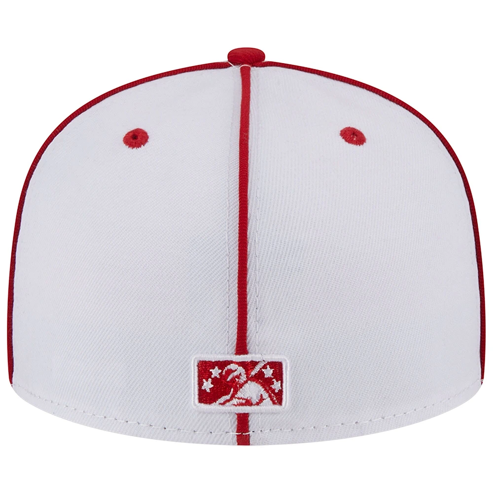Men's New Era White Sacramento River Cats Theme Nights Solons  59FIFTY Fitted Hat
