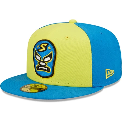 Casquette ajustée 59FIFTY Sacramento Dorados Copa De La Diversion New Era pour homme, jaune/bleu