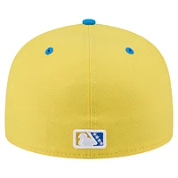 Men's New Era Yellow/Blue Sacramento River Cats Copa de la Diversión 59FIFTY Fitted Hat