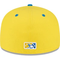 Men's New Era Yellow Sacramento River Cats Copa De La Diversion 59FIFTY Fitted Hat