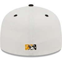 Men's New Era White Salt Lake Bees Alternate Logo Authentic Collection 59FIFTY Fitted Hat