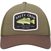 Casquette ajustable Olive Salty Crew Bigmouth Trucker pour hommes