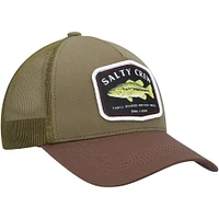 Casquette ajustable Olive Salty Crew Bigmouth Trucker pour hommes