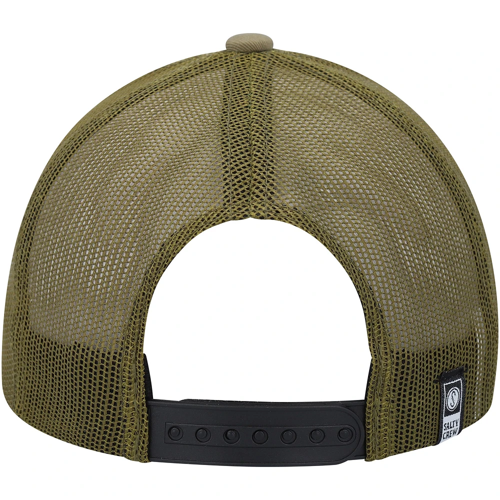 Casquette ajustable Olive Salty Crew Bigmouth Trucker pour hommes