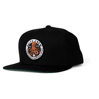 Men's Salty Crew Black Deep Reach Snapback Hat