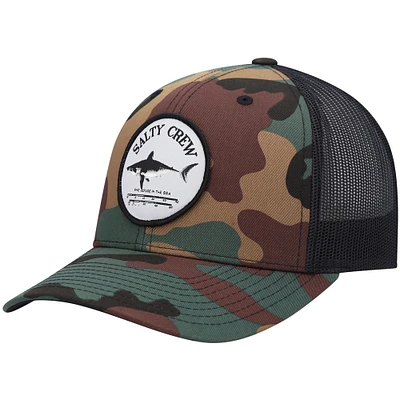 Casquette Salty Crew Camo/Black Bruce Retro Trucker Snapback pour homme
