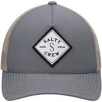 Men's Salty Crew Charcoal/Tan Sealine Retro Trucker Snapback Hat