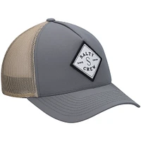 Men's Salty Crew Charcoal/Tan Sealine Retro Trucker Snapback Hat