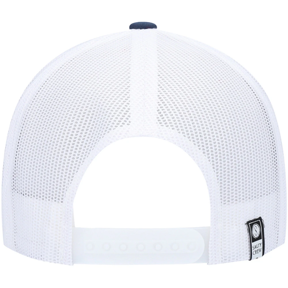 Men's Salty Crew Navy/White Bottom Dweller Retro Trucker Snapback Hat
