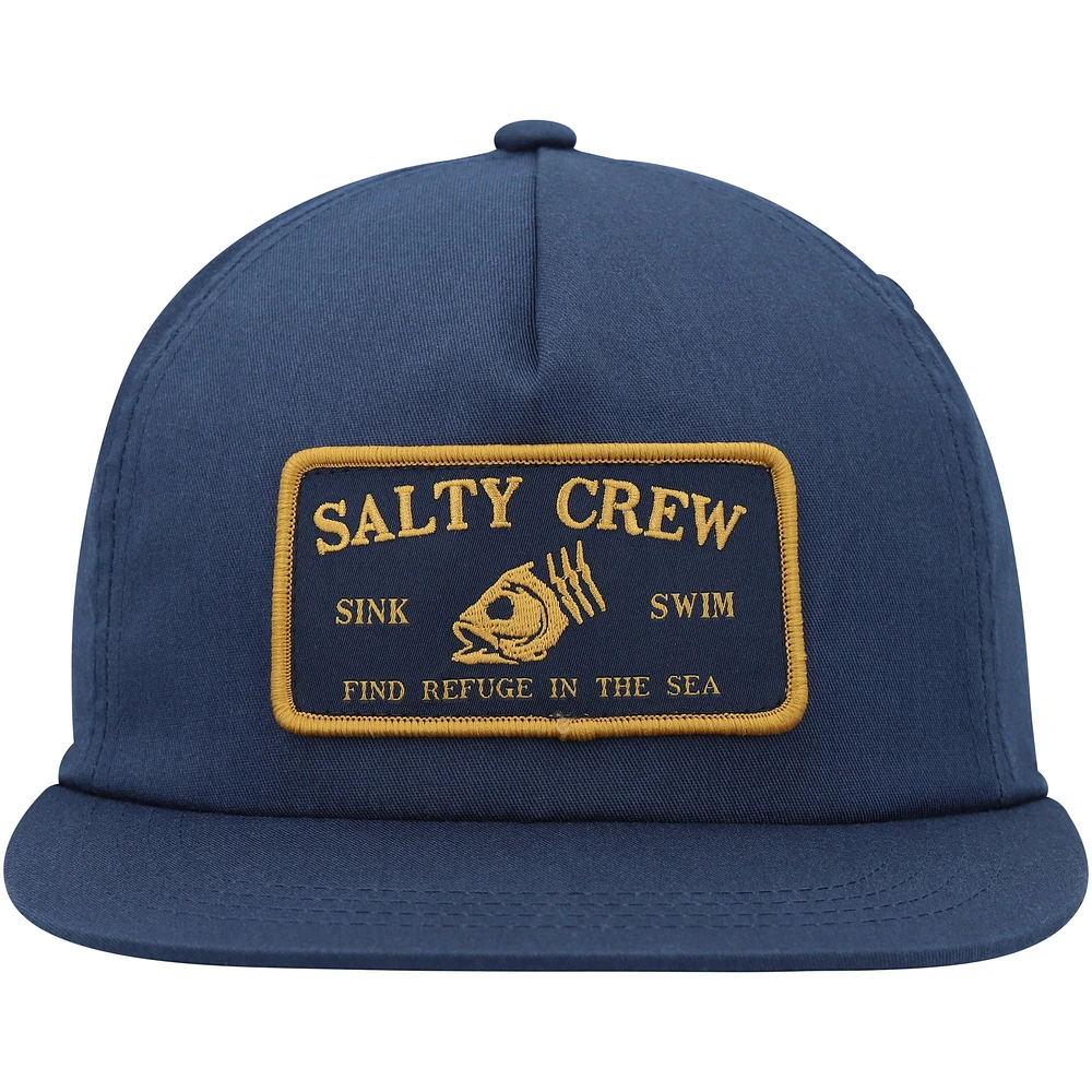 Men's Salty Crew Navy Fish Head Snapback Hat
