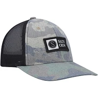 Youth Salty Crew  Camo/Black Pinnacle Retro Trucker Snapback Hat